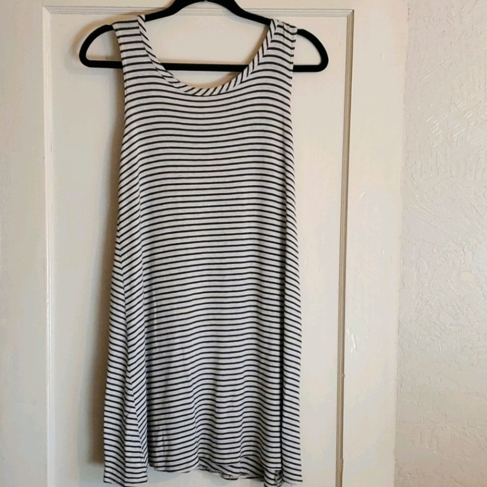 Tan and Black Stiped Dress!!